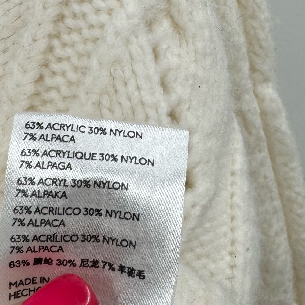 Anthropologie Alpaca Sweater Ramona Sweater Cable Knit V-Neck Sweater Size Small - Picture 7 of 10